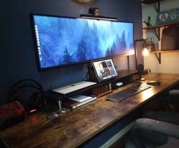 Work PC, MacBook Air, Xbox series X battle station - added new light and light bar