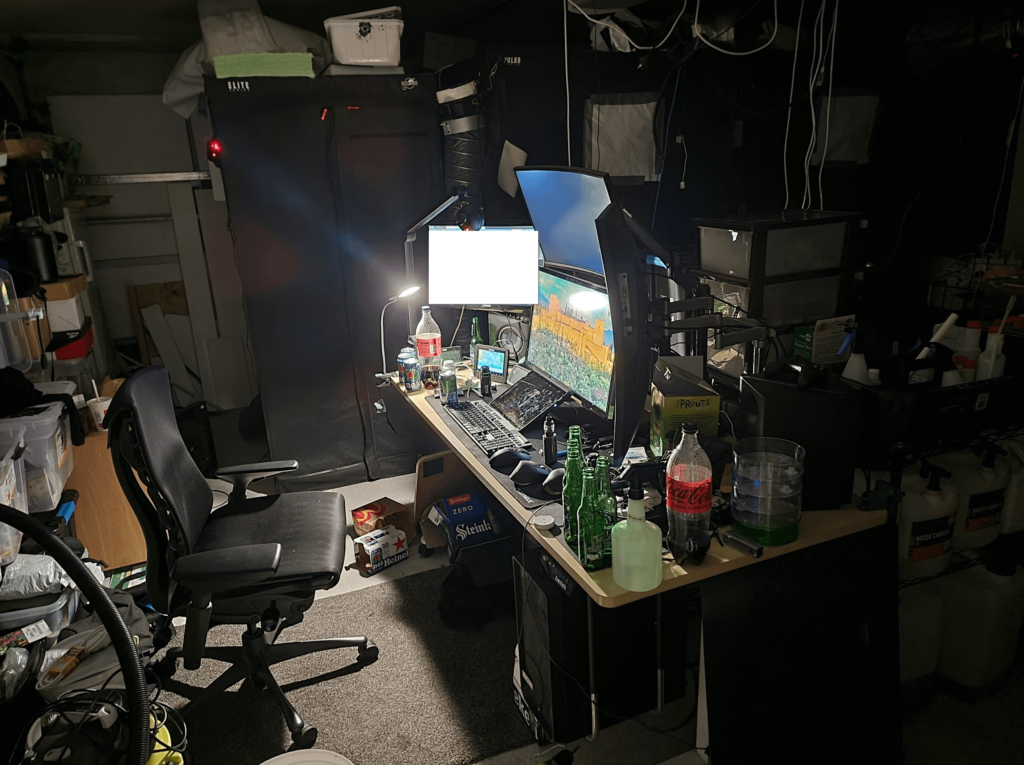 I used to have a sexy office battle station with cable management, AC and all cool shit and then I had kids. Now my wife kicked me into the garage. Don’t worry the beers are 0% alcohol. IYKYK. I selected RGB free, but I can turn it on to next level MAX entire house Philips hue. I used to have a sexy office battle station with cable management, AC and all cool shit and then I had kids. Now my wife kicked me into the garage. Don't worry the beers are 0% alcohol. IYKYK. I selected RGB free, but I can turn it on to next level MAX entire house Philips hue.