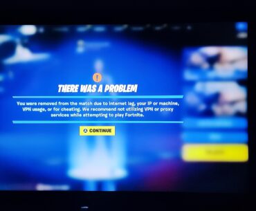 Thought I'd try fortnite after 3 years but for some reason I'm getting this message every time I enter a match just before I land. Any ideas? I got an enthernet connection and I just did a speed test and I have 90mbps download speed and 10mbps upload speed. I'm on PC btw