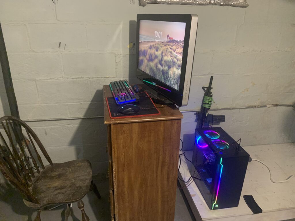 Basement gaming area