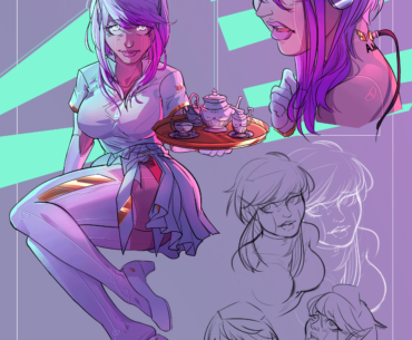 Tea time anyone? Android Maintenance Assisstant - A.M.A. 👄 from my comic RUST CITY