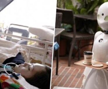 A cafe in Japan is hiring paralyzed people to to control robot servers in order to still make an income.