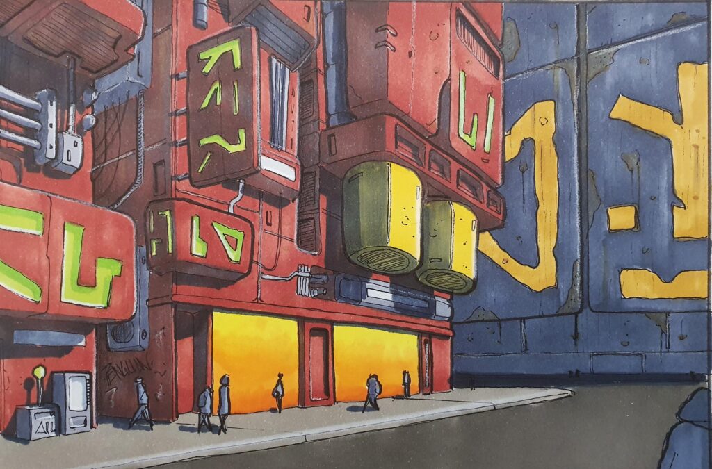 Street, from my sketchbook.