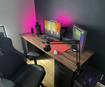 Still a work in progress sorry for the mess, still don’t know where to hang up posters. Going to add a framed jersey as well.