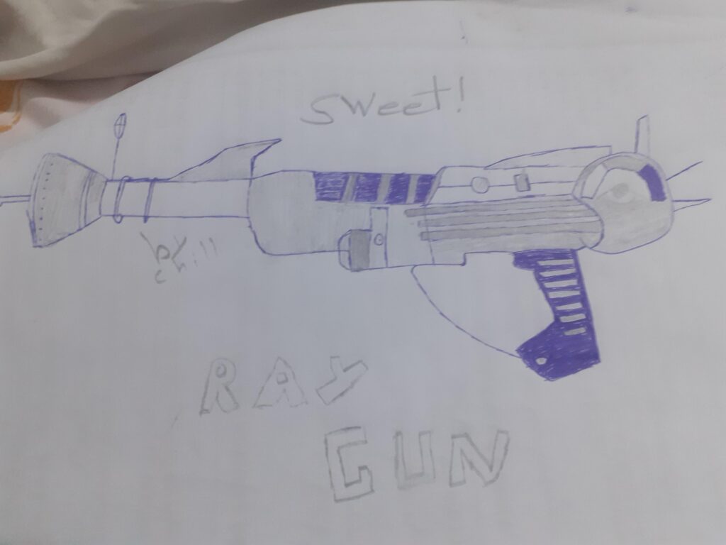 Drew Ray gun after studying science lol