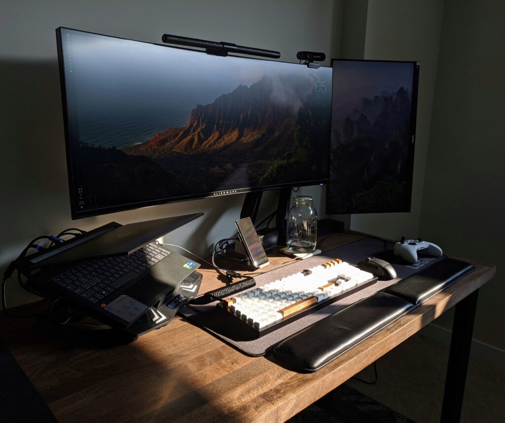 38" Work + Play + Chill setup