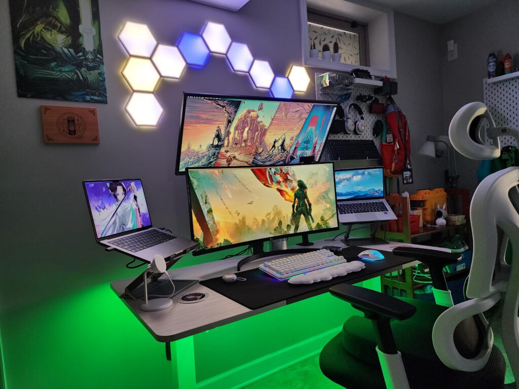 Added Govee wall lights to my WFH setup