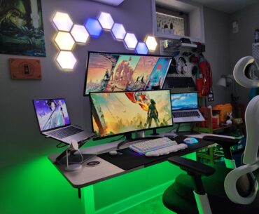 Added Govee wall lights to my WFH setup