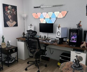 Re-Post of my Setup with a wide angle. Hope you like it! PS. kinda sad it doesn't fit whole room. :(