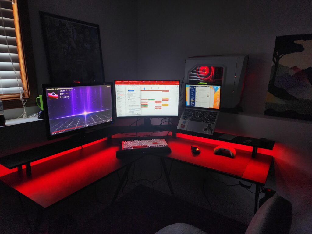My First Big Boy Desk (cord management in progress)
