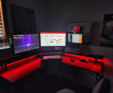 My First Big Boy Desk (cord management in progress)
