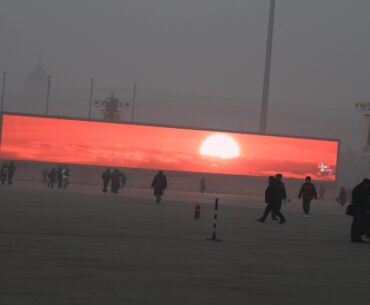 The Sunrise must be televised. You can't see it in the smog.