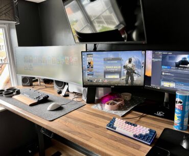 Girlfriend wanted to start playing. Picked up a complete setup from marketplace that someone was selling cheap, a couple of days of jigging and cable management later and voila. Imgur in comments.