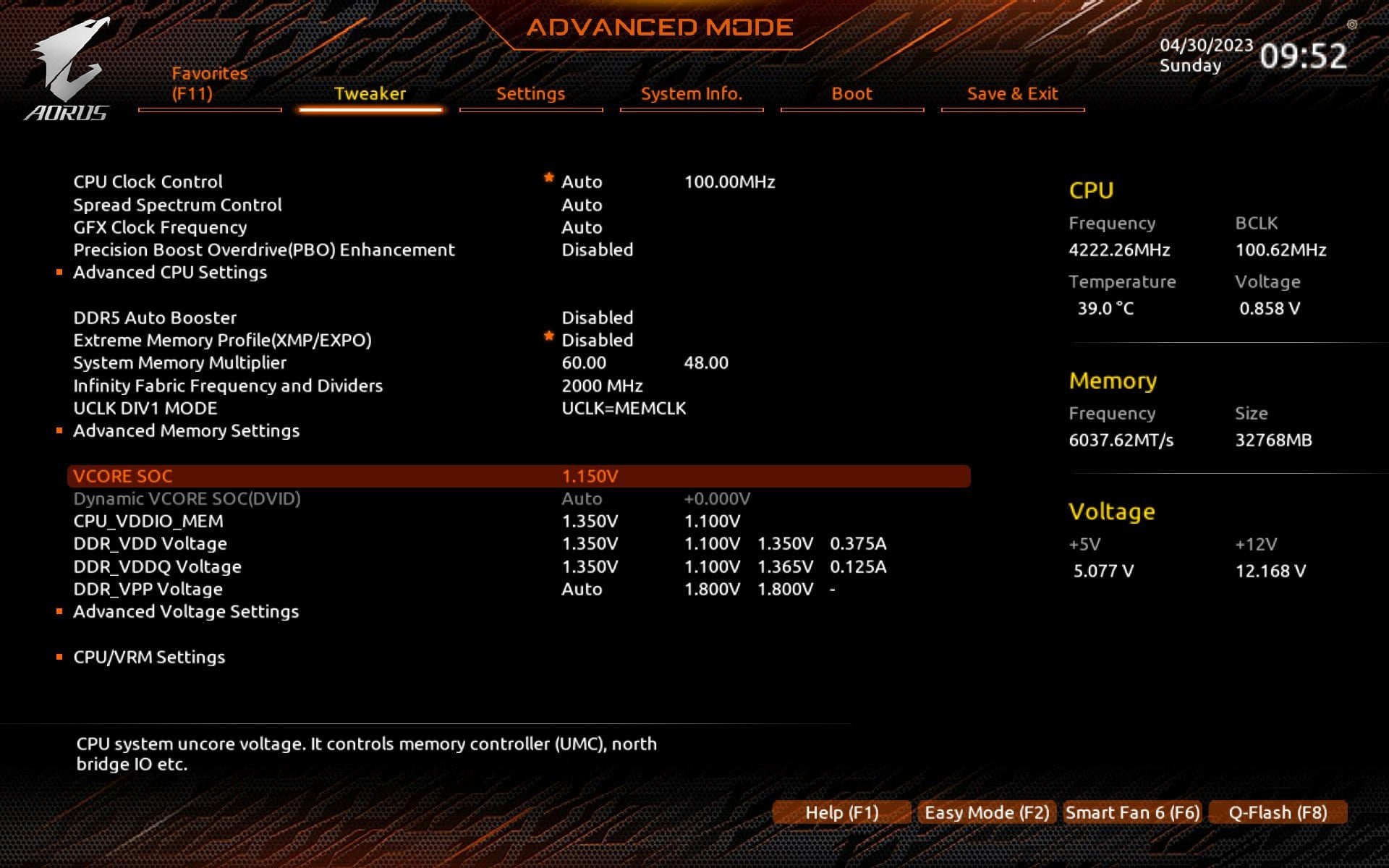 What is the difference between these two AM5 SOC voltage settings? FPSHUB