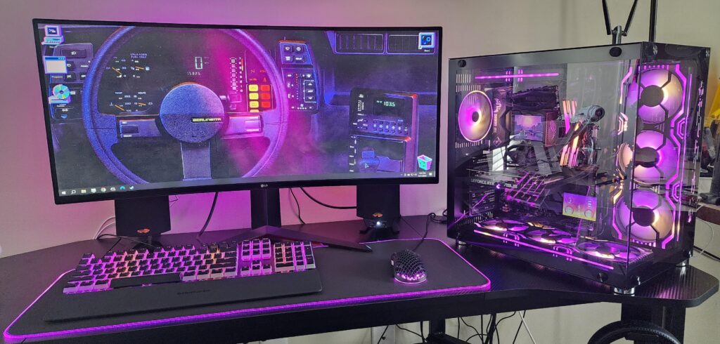 Bit of an Outrun vibe going on with my new setup.