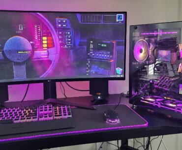 Bit of an Outrun vibe going on with my new setup.