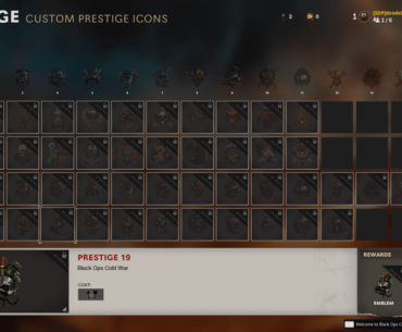 Glitched prestige icons and banners