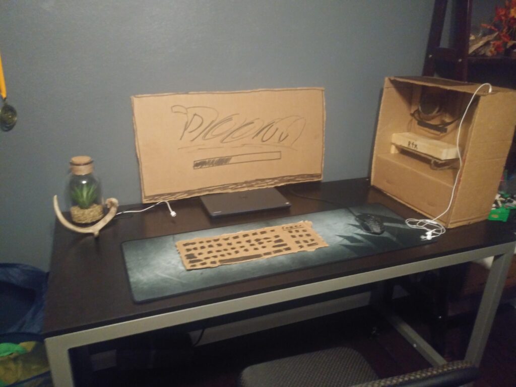 My son said he eanted aa gaming setup so I said ok.