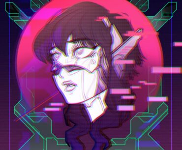 "The more data we give, the less we exist" - another comic artwork of my sad robotgirl in Rust City💜~ Original art by me.