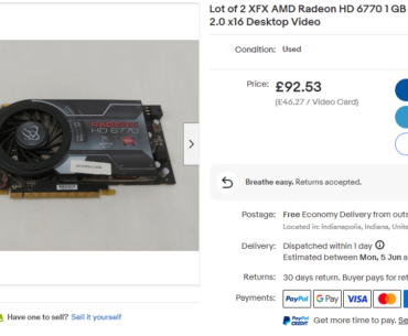 This is a bit of a weird post but I have been looking for this specific 6770 for so long for my dream 2010/2011 PC that I have finally found it. Not one but 2 in a lot so I can run it in Crossfire. Now the question is, should I go for it? I always wanted to make my childhood dream gaming PC.