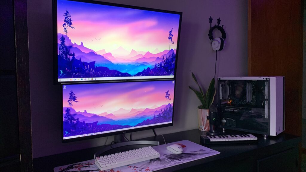 Went from a broken MacBook to this :) Genuinely quite proud of it but don't think it's r/Battlestations worthy