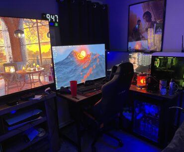 Added a clock and mini fridge to my pc and ps5. I think it’s pretty much complete for me. For now.. #upgrade