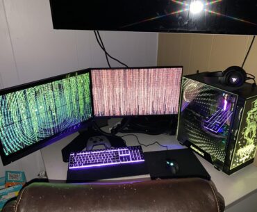 My temporary battle station at my in-laws