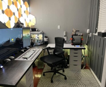 Current setup WFH / Gaming- finally got around to finishing accent wall.