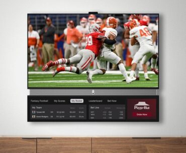 Ads... ads everywhere. Also kinda cool (TV with two screens, and it's 'free')