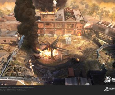 Looks like originally, Tombstone was supposed to be in a different spot in Firebase Z (Official Concept Art)