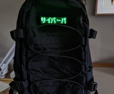 I made a velcro patch for my backpack out of an LED name tag.