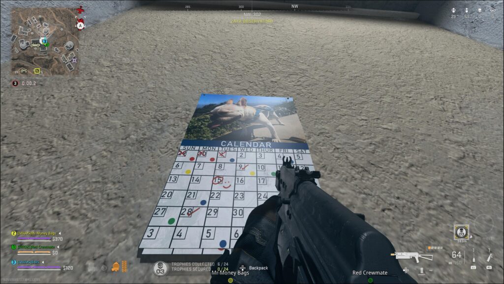Dog calendar in the Observatory