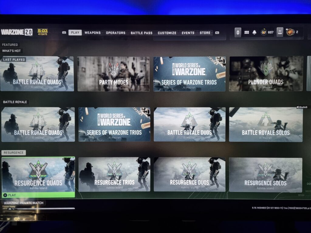 Update: BR: Quads-Trios-Duos-Solos. Resurgence: All Modes