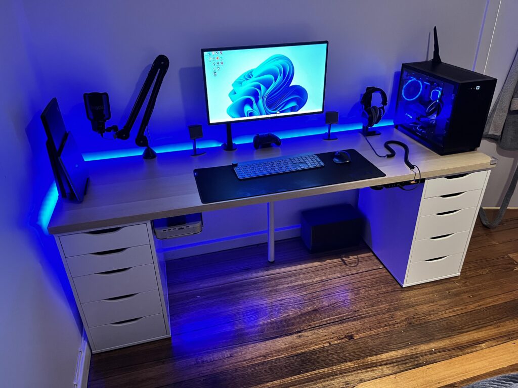 New setup for winter gaming and work.