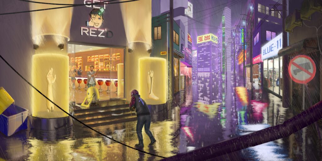 Cyberpunk city, by me, Digital, 2023