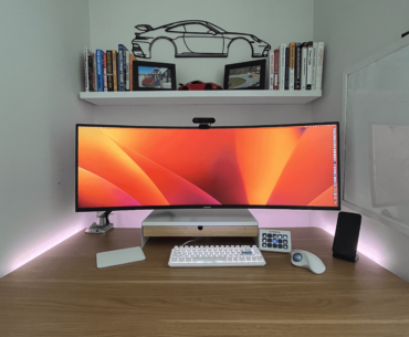 Ultimate Productivity & Gaming - 3 PCs - 13 USBs Into 1 49" Samsung Super-Ultrawide with Built In Docking Station