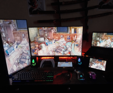 Updated Steamdeck setup duel PC mode my new setup is a a .12th gen i5 processor vaio windows 11 laptop (work/travel) .custom ryzen apu 64 gb steamdeck (main Pc) .atrix mechincal keyboard .atrix gaming mouse .atrix gaming hesdset .atrix usb headset stand .steamdeck dock .a usb hub .acer 27in moniter