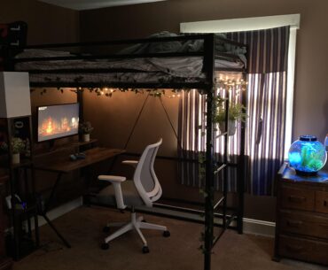 My loft bed battle station