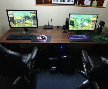 Our his and hers setup, average af.