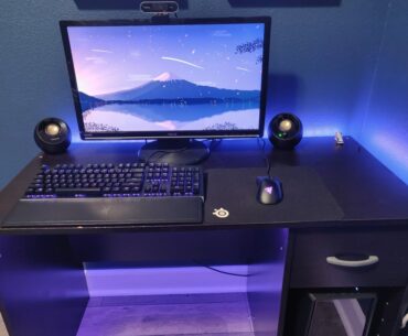 Any help with setup needed, but wondering if I should put my pc on my desk.