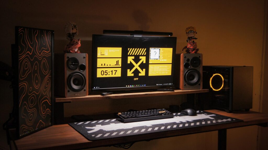 My dark and moody setup. Many things I want to change but im happy for now.