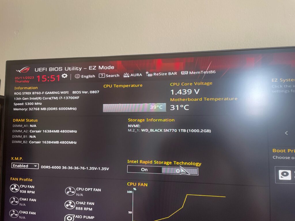 Is the cpu core voltage normal?