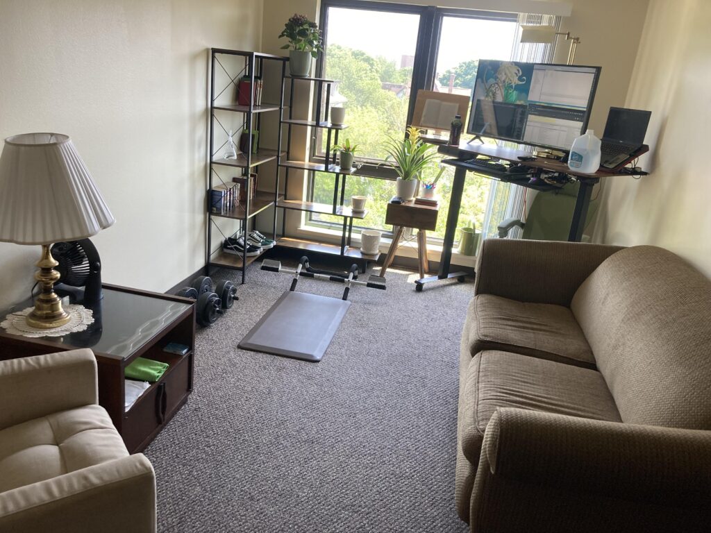 Workout mode wfh/gaming space