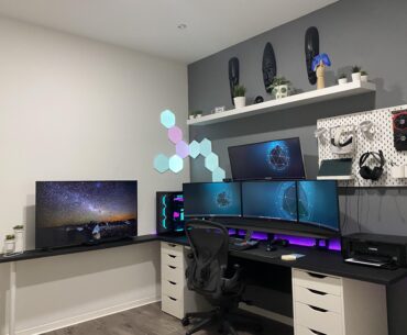 Added L-shape for a TV. Difficult to get it all in one shot