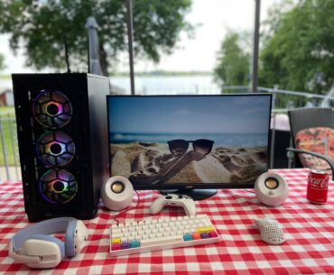 Nature-themed setup with increased airflow