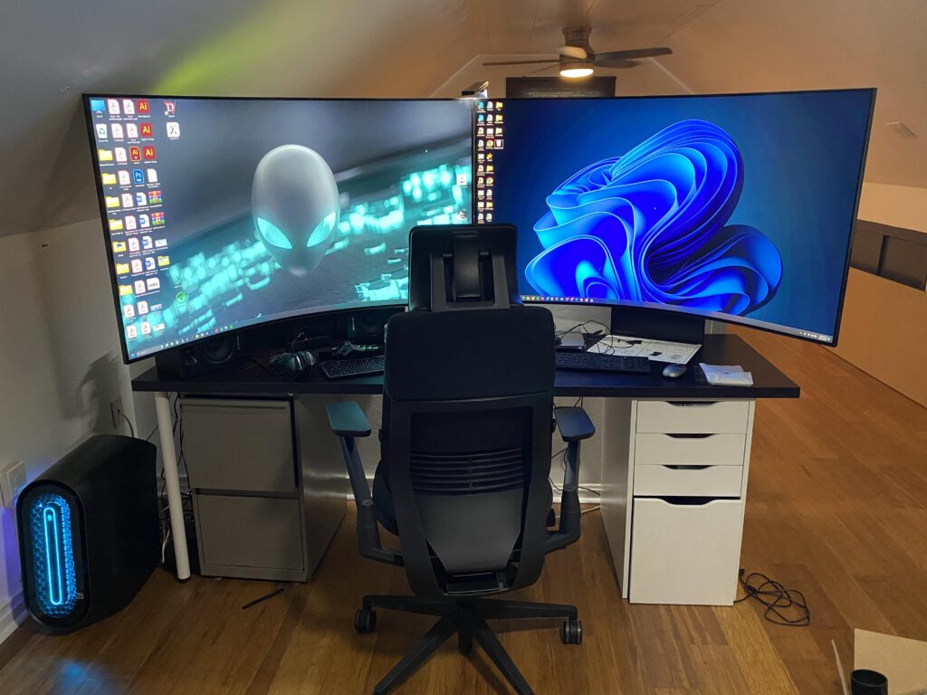 Finally got a dual monitor setup!