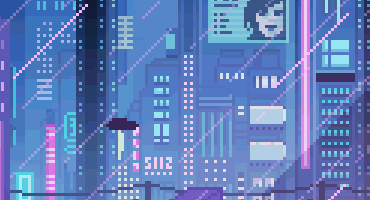 A gloomy, rainy evening in a cyberpunk city