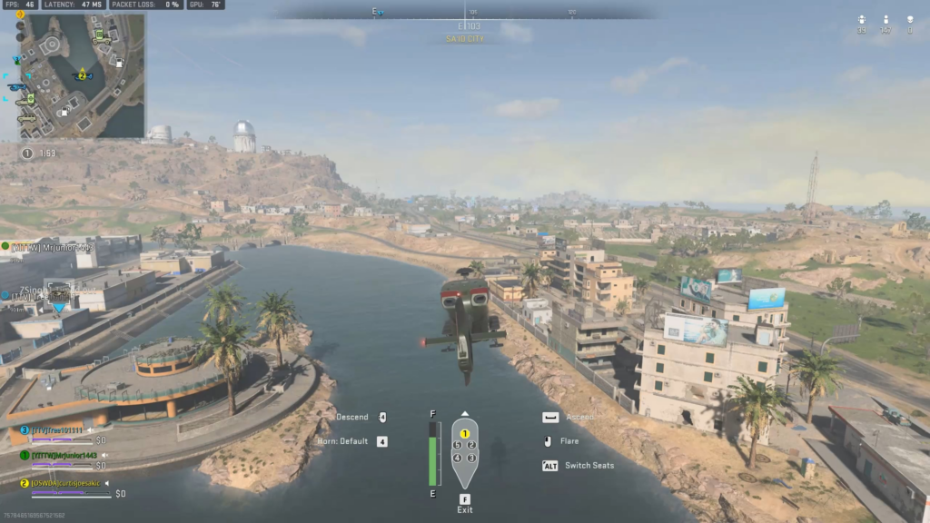 Accurate vehicle audio doesn't exist, similar to footstep audio (I think the enemy didn't hear my helicopter)