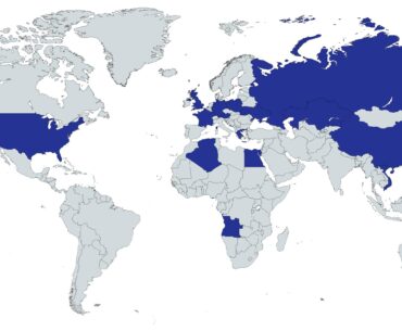 Map of all countries with at least 1 Treyarch zombies map