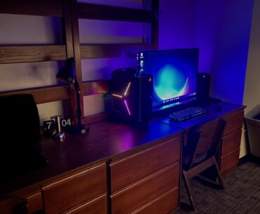 Temporary dorm room setup last semester